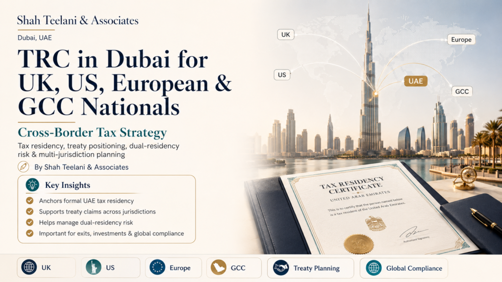 TRC in Dubai Cross-Border Tax Strategy — Shah Teelani & Associates