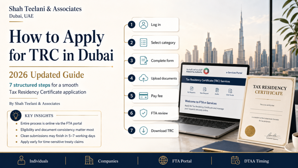 How to Apply for TRC in Dubai 2026 — Shah Teelani & Associates